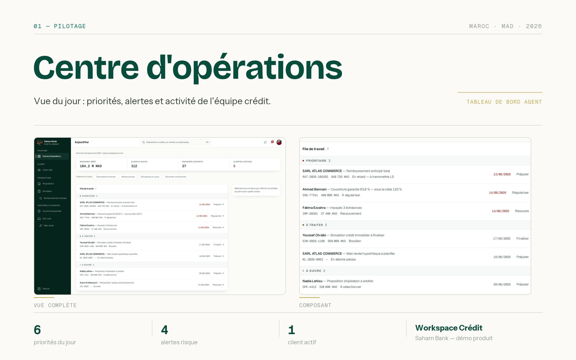 Pilotage — Centre d'opérations