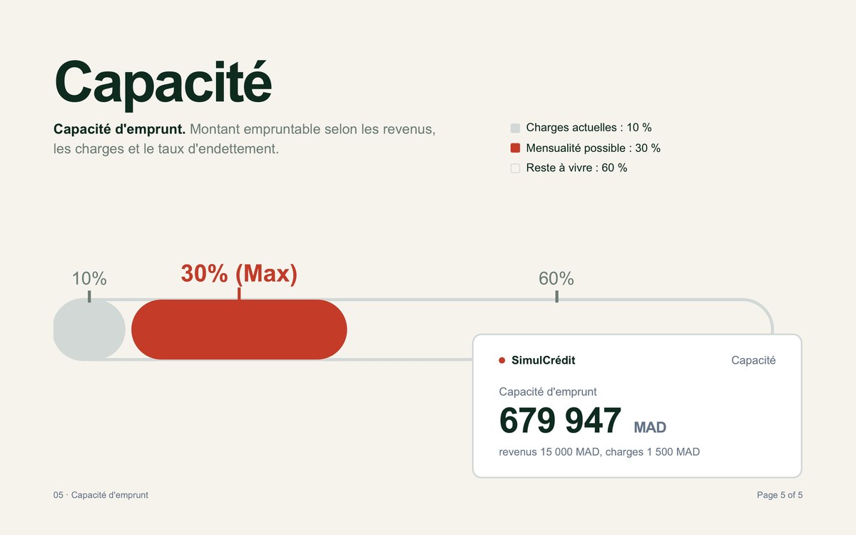 Planche Capacité — cent traits pour 100 % des revenus